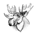 Moose tattoo design idea