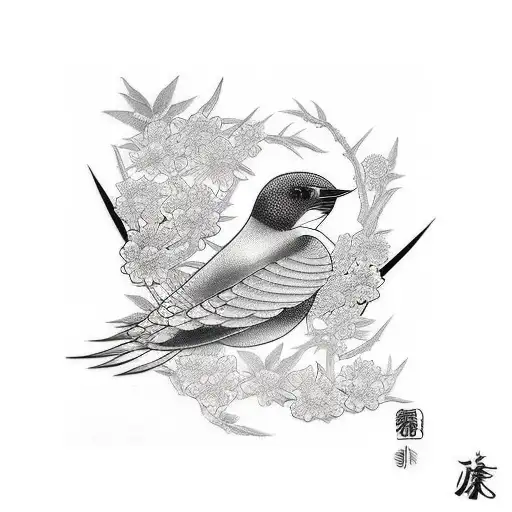 Swallow Bird tattoo design idea
