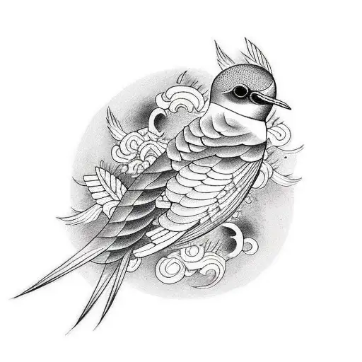 Swallow Bird tattoo design idea