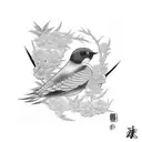 Swallow Bird tattoo design idea