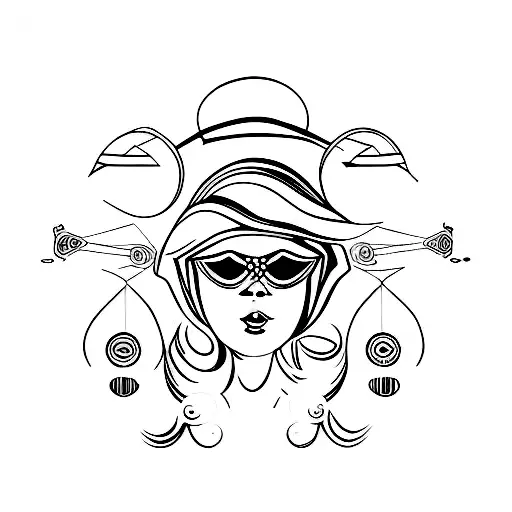 ABBA-inspired abstract design tattoo design idea