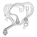 question mark with light bulb tattoo design idea