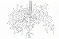 lungs airway neurons asthma tattoo design idea