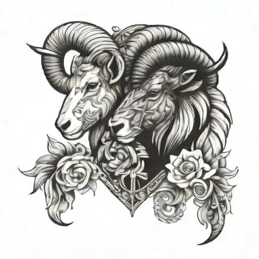 Aries and Leo tattoo design idea