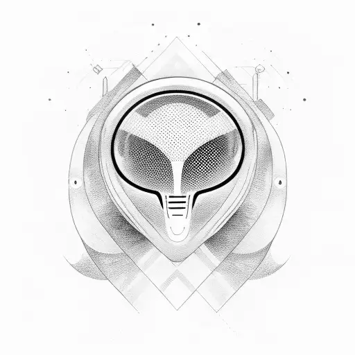 Elon musk alien  tattoo design idea