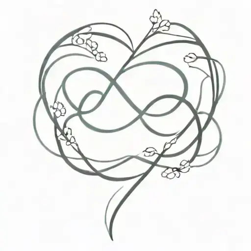 infinity symbol incorporated, forever and ever and always tattoo design idea