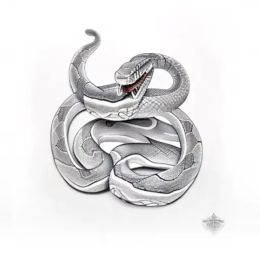 symmetrical snake tattoo tattoo design idea