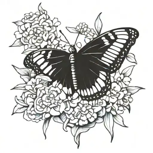 monarch butterfly, longhorn, blue bonnet, mockingbird  tattoo design idea