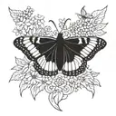 monarch butterfly, longhorn, blue bonnet, mockingbird  tattoo design idea