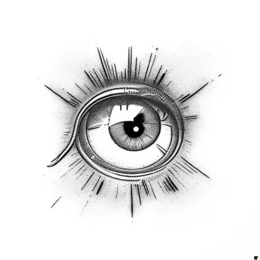 eye number 1984 tattoo design idea