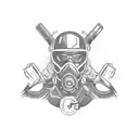 An adventurous entrepreneur riding a motorcycle on a winding road tattoo design idea