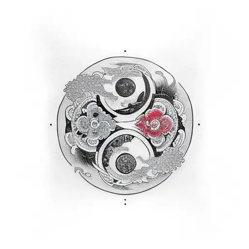 Yin yang kois tattoo design idea
