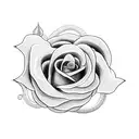 snake climbing a rose stem tattoo design idea