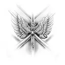 Cross with Wings tattoo design idea