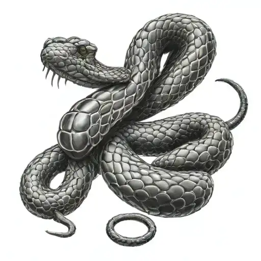 cobra wrapped tattoo design idea