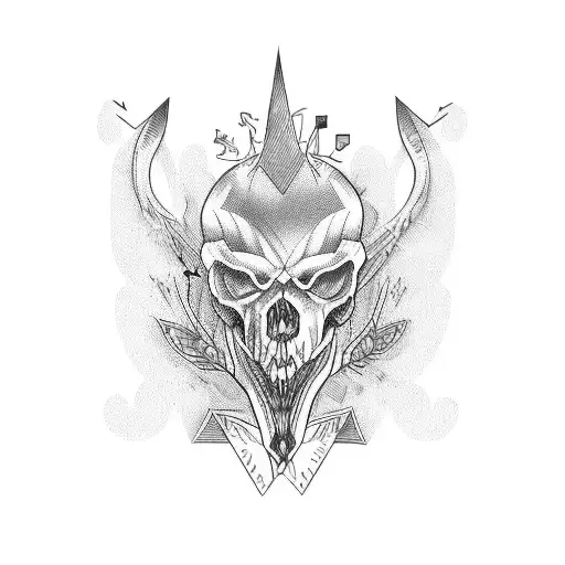 pitchfork tattoo design idea