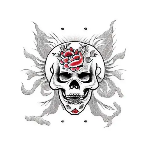 skeleton fucking a dog tattoo design idea