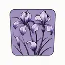 wild iris with stem tattoo design idea