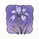 wild iris with stem tattoo design idea