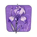 wild iris with stem tattoo design idea