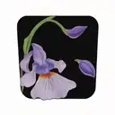 single wild iris with stem tattoo design idea