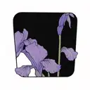 single wild iris with stem tattoo design idea