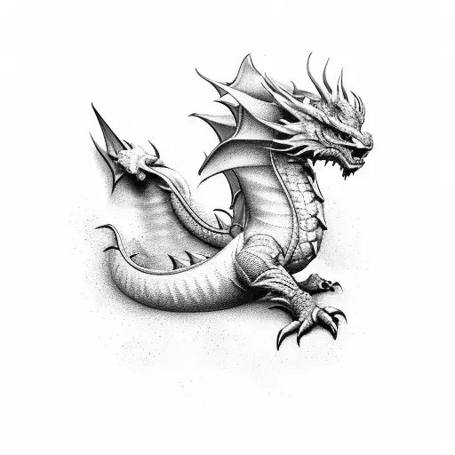 nordic dragon tattoo design idea