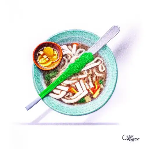 "chickle noodle soup" gang tattoo design idea