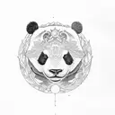  Elemental Panda" (Earth, Air, Water, Fire) tattoo design idea