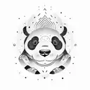  Elemental Panda" (Earth, Air, Water, Fire) tattoo design idea