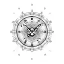 Clock tattoo design idea