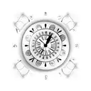Clock tattoo design idea