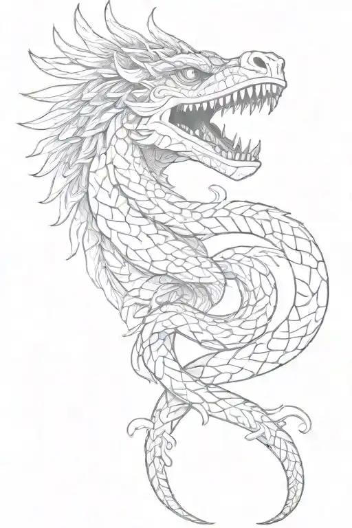 Quetzalcoatl snake tattoo design idea
