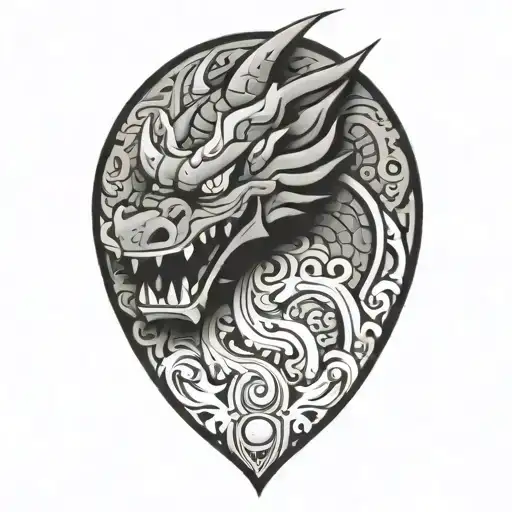 aztec dragon ball z tattoo design idea