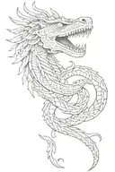 Quetzalcoatl snake tattoo design idea
