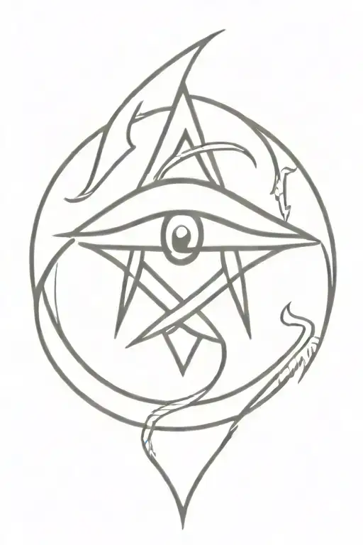 mahadev trishul eye and mantra with some design in back  tattoo design idea