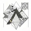 triangles connected tattoo design idea