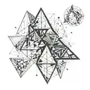 triangles connected tattoo design idea