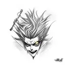 death note ryuk and light hands tattoo design idea