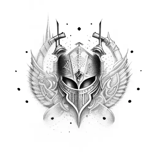 swordwith  Morior Invictus tattoo design idea