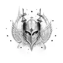 swordwith  Morior Invictus tattoo design idea