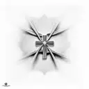 cross with Morior Invictus tattoo design idea