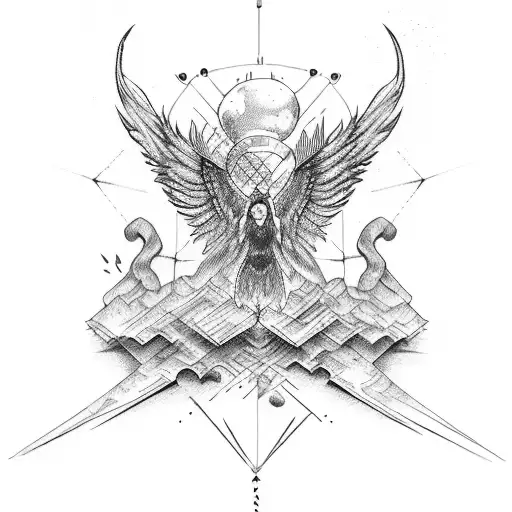 fall of icarus tattoo design idea