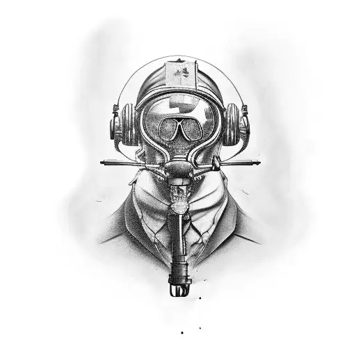 aviator  tattoo design idea