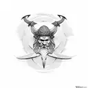 viking ankh tattoo design idea