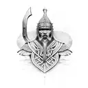 viking ankh tattoo design idea