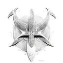 viking ankh tattoo design idea