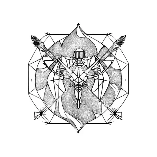 Sagittarius Pisces  tattoo design idea