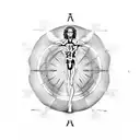 vitruvian man tattoo design idea