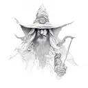 wizard tattoo design idea